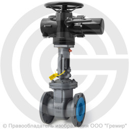 Задвижка стальная фланцевая Ду-100 Ру-16 (Т<200°С) 30с941нж Китай с электроприводом Benarmo-А.150/24 (380 В)
