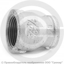 Муфта переходная чугунная оцинкованная ВР (ВН) Ду 20-15 (3/4"-1/2")