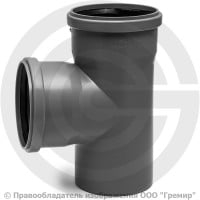 Тройник PP-H серый Дн 110-110 87гр б/нап в/к RTP (РосТурПласт) 2