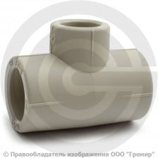 Тройник PP-RCT редукционный серый Дн 40-20-40 Wavin Ekoplastik