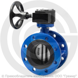 Затвор чугунный поворотный фланцевый с редуктором Ду-450 Ру-16 EPDM с чугунным диском ABRA BUV-FL226