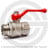 Кран латунный Ду-40 (1 1/2&quot;) Ру-25 ВР-НР (ВН-НАР) никель рычаг RTP (РосТурПласт)