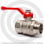 Кран латунный Ду-40 (1 1/2") Ру-25 ВР-НР (ВН-НАР) никель рычаг RTP (РосТурПласт)