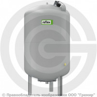 Бак расширительный мембранный для отопления 100 л 6 бар серый Reflex N