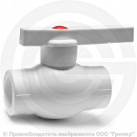 Кран PP-R Дн 32 полнопроходной внутренняя пайка белый Pro Aqua Prime