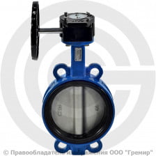 Затвор дисковый поворотный межфланцевый с редуктором Ду-350 Ру-10/16 EPDM с нержавеющим диском Benarmo EURO