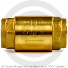 Клапан обратный осевой латунный Ду-20 (3/4") Ру-25 ВР (ВН) (Т<110°С) NRV-R Ридан