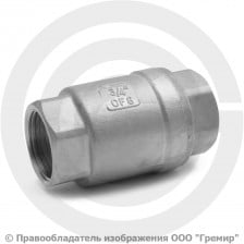 Клапан обратный осевой нержавеющий AISI 304 Ду-20 (3/4") Ру-40 ВР (ВН) (Т<230°С) NK-CS20/4