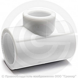 Тройник PP-R редукционный белый Дн 32-25-25 Pro Aqua