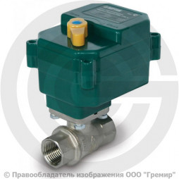 Кран латунный с электроприводом 12V Ду-20 Ру-40 ВР (ВН) никель Bugatti Neptun