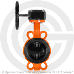 Затвор дисковый поворотный межфланцевый с редуктором Ду-100 Ру-16 EPDM с чугунным диском Helver VBS-111