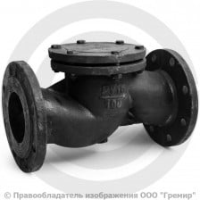 Клапан обратный подъемный чугунный фланцевый Ду-50 Ру-16 (Т<225°С) 16ч6п