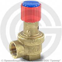 Клапан предохранительный пружинный латунный Ду 15-15 (G1/2"-G1/2") ВР (ВН) Рср=6бар (Т<110°С) R140 Giacomini