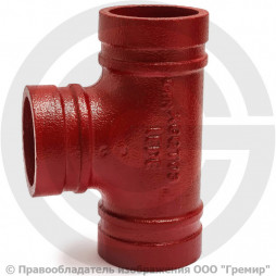 Тройник короткий под муфту грувлок Ду-50 (Дн 60) Ру-20 XGQT03