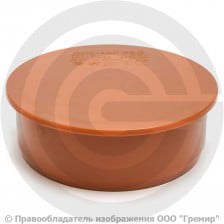 Заглушка НПВХ (ПВХ) коричневая Дн 110 б/нап Ostendorf KGM