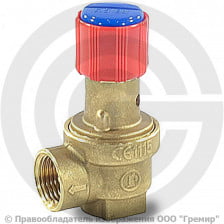 Клапан предохранительный пружинный латунный Ду 20-20 (G3/4"-G3/4") ВР (ВН) Рср=8бар (Т<110°С) R140 Giacomini
