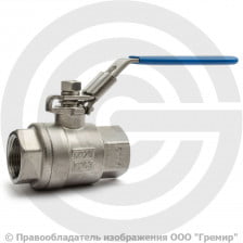 Кран нержавеющий AISI 316 (CF8M) Ду-65 (2 1/2") Ру-40 ВР (ВН) муфтовый полнопроходной АДЛ BV15