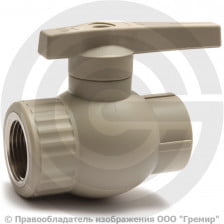 Кран PP-R Дн 32-1" ВР (ВН) серый VALFEX