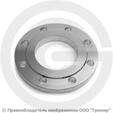 Фланец плоский нержавеющий 12х18н10т 1-100-10 ГОСТ 12820, Ру-10, Ду-100