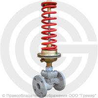 Регулятор давления прямого действия НО "после себя" чугунный фланцевый Ду-15 Ру-16 Kvy=4м3/ч 0,1-0,6 МПа Энерготехномаш УРРД-НО-РД