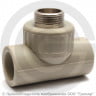 Тройник PP-R комбинированный серый НР (НАР) Дн 20-3/4&quot; Wavin Ekoplastik