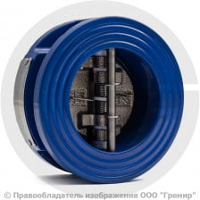 Клапан обратный двухстворчатый чугунный межфланцевый Ду-600 Ру-16 (Т<120°С) ств чугун Benarmo