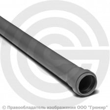Труба PP-H канализационная серая Дн 50х1,5 безнапорная L=0,25м в/к VALFEX OPTIMA