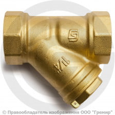 Фильтр сетчатый Y-образный латунный Ду-25 (1") Ру-20 ВР (ВН) (Т<120°С) ФС Китай