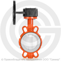 Затвор дисковый поворотный межфланцевый с редуктором Ду-65 Ру-16 PTFE с нержавеющим диском+PTFE Helver VBS-143 Затвор дисковый поворотный межфланцевый с редуктором Ду-65 Ру-16 PTFE с нержавеющим диском+PTFE Helver VBS-143