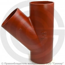 Тройник чугунный безраструбный SML Ду 250-250 45гр Китай