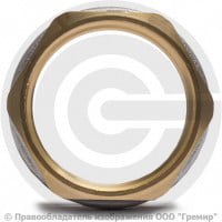 Контргайка латунная реборда ВР (ВН) Ду-40 (1 1/2") никель Aquasfera