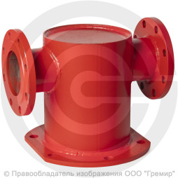 Подставка пожарная двойная фланцевая ППДФ стальная Ду 350-350 Ру-10 КЗСД