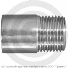 Ниппель приварной (резьба) нержавеющий AISI 316 Ду-10 (3/8")