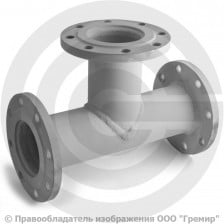 Тройник фланцевый ТФ стальной Ду 150-150