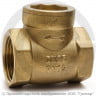 Клапан обратный поворотный латунный Ду-15 (1/2&quot;) Ру-16 ВР (ВН) (Т&lt;110°С) латунь+EPDM Китай
