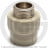 Муфта PP-R комбинированная серая НР (НАР) Дн 40-1 1/4&quot; Wavin Ekoplastik