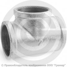 Тройник чугунный оцинкованный ВР (ВН) Ду 50 (2")