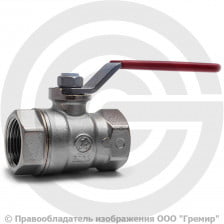 Кран латунный Ду-15 (1/2") Ру-42 ВР (ВН) никель полнопроходной рычаг Giacomini R910