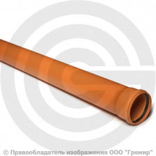 Труба НПВХ (ПВХ) канализационная рыжая Дн 200х4,9 безнапорная L=2м в/к SN4 Агригазполимер