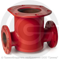 Подставка пожарная двойная фланцевая ППДФ стальная Ду 125-125 Ру-16 КЗСД Подставка пожарная двойная фланцевая ППДФ стальная Ду 125-125 Ру-16 КЗСД