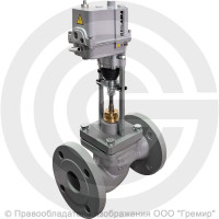 Клапан регулирующий двухходовой чугунный фланцевый Ду-65 Ру-16 Kvy=63м3/ч с электроприводом Regada ST mini 220В без датчика 25ч945нж Энерготехномаш Клапан регулирующий двухходовой чугунный фланцевый Ду-65 Ру-16 Kvy=63м3/ч с электроприводом Regada ST mini 220В без датчика 25ч945нж Энерготехномаш