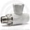 Кран PP-R Дн 20-1/2" НР (НАР) прямой для радиатора белый RTP (РосТурПласт) 10583