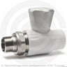 Кран PP-R Дн 20-1/2&quot; НР (НАР) прямой для радиатора белый RTP (РосТурПласт) 10583