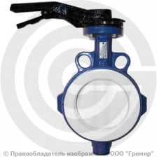 Затвор дисковый поворотный межфланцевый Ду-50 Ру-16 PTFE с нержавеющим диском Tecofi VP4449R-02PTFE