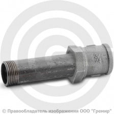 Сгон в сборе стальной L=110мм Ду-20 (3/4") в комплекте со стальной муфтой и контргайкой КАЗ