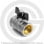 Кран латунный Ду-20 (3/4") Ру-40 ВР (ВН) муфтовый никель бабочка LD Pride 47.20.В-В.Б.