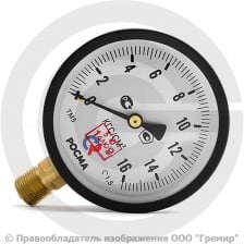 Манометр радиальный диаметр 100мм 0-16 кгс/см2 (0-1,6 МПа) М20х1,5 ТМ-510Р.00 Росма 00000006844