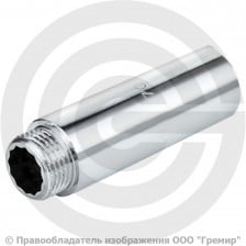 Удлинитель латунный ВР-НР (ВН-НАР) Ду-15 (1/2") L=40мм хром Aquasfera