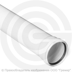 Труба PP-M с раструбом бесшумная белая Дн 110х3,4 безнапорная L=1м в/к RTP (РосТурПласт)