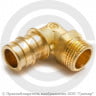 Угольник латунный для PE-X труб Дн 16-1/2&quot; НР (НАР) РОС